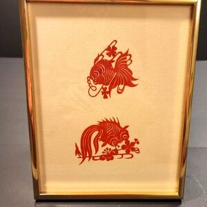 Rile Paper Huang-hua Koi Cut Outs